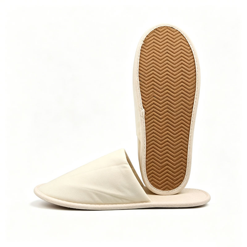 Custom Canvas Hotel Slippers with Cork Sole for Bulk Supply