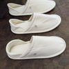 Resort hotel slippers made of light rice cotton canvas fabric with heel wrap