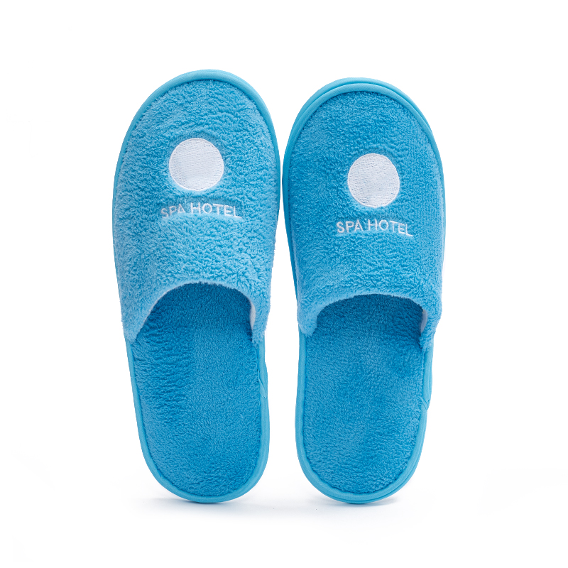 Coral Fleece Hotel Slippers with EVA Sole for Bulk Supply