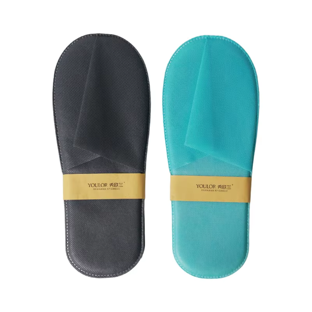 Bulk Blue One-Piece Non-Woven Hotel Slippers – Factory Direct Affordable Disposable Footwear for Hotels & SPA