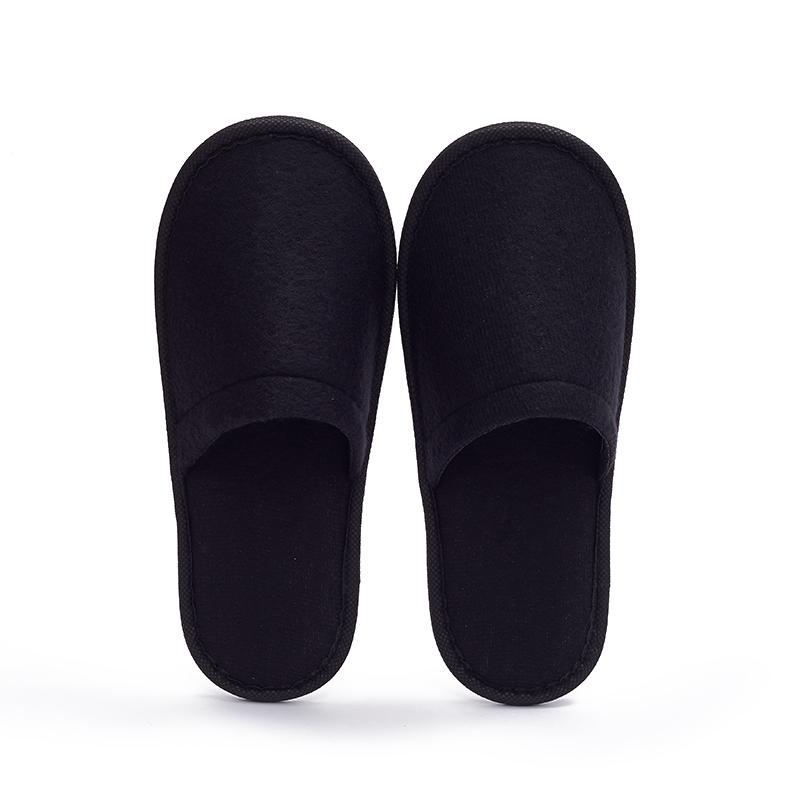 Black Terry Disposable Hotel Slippers – Soft Spa Guest Slippers Bulk Supply & Custom Manufacturer