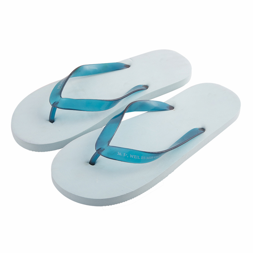Custom Blue Flip Flops – Minimalist Rubber Sole Beach Sandals Manufacturer