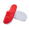 Red Woman Velour Hotel Slippers with Non-Slip Sole – Soft Spa Guest Slippers Bulk Supply & Custom Manufacturer