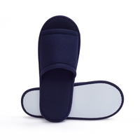 Navy Blue Terry Disposable Hotel Guest Slippers – Soft Sole Spa Slippers Bulk Supply & Custom Manufacturer