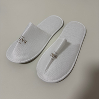 Custom White Non Woven Pearl Cotton Closed Toe Hotel Slippers Manufacturer