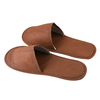 Custom Brown Non-Woven Hotel Slippers – Bulk Disposable EVA Non-Slip Footwear for Hotels, B2B Supplier & Manufacturer