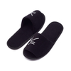 Black Velour Hotel Slippers – Soft Disposable Spa Guest Slippers Bulk Supply & Custom Manufacturer