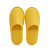 Yellow Velour Hotel Slippers – Breathable Disposable Guest Slippers Bulk Supply & Custom Manufacturer